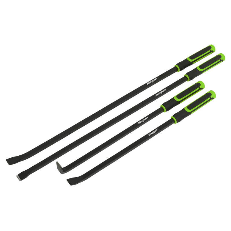 Pry Bar Set 4pc Heavy-Duty with Hammer Cap