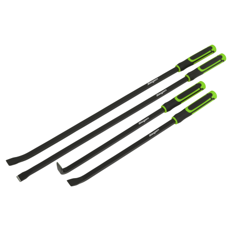 Pry Bar Set 4pc Heavy-Duty with Hammer Cap