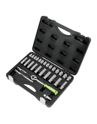 Socket Set 28pc 3/8"Sq Drive 6pt WallDrive® Metric