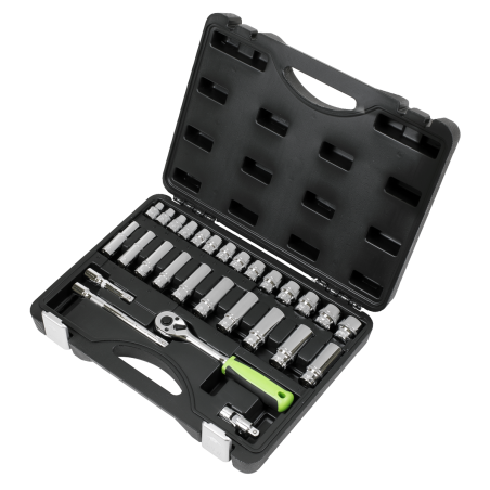 Socket Set 28pc 3/8"Sq Drive 6pt WallDrive® Metric