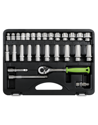 Socket Set 28pc 3/8"Sq Drive 6pt WallDrive® Metric