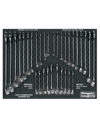 Combination Spanner Set 32pc - Metric/Imperial