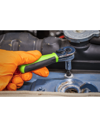 Ratchet Wrench 1/4"Sq Drive Stubby – Flip Reverse