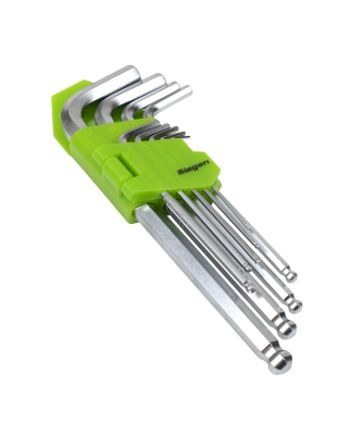 Hex Key Set Ball-End Long 9pc - Metric