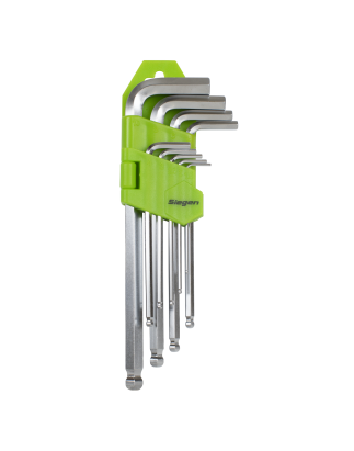 Hex Key Set Ball-End Long 9pc - Metric