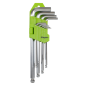 Hex Key Set Ball-End Long 9pc - Metric