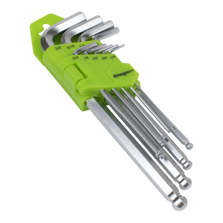 Hex Key Set Long Ball-End 9pc - Imperial