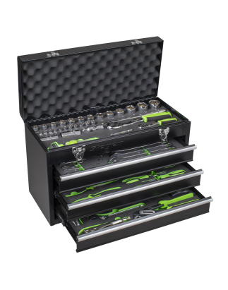 Portable Tool Chest 3 Drawer with 98pc Tool Kit