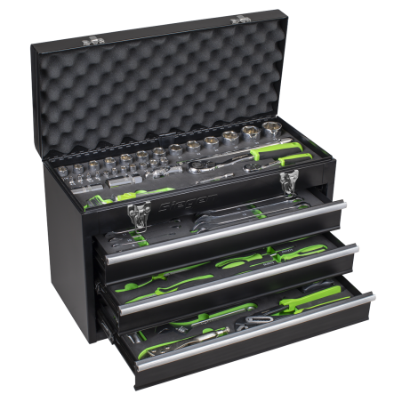 Portable Tool Chest 3 Drawer with 98pc Tool Kit