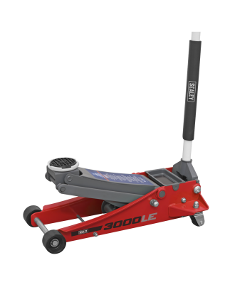 Low Profile Trolley Jack with Rocket Lift 3 Tonne - Red