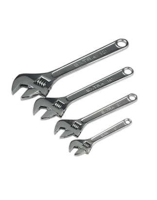 Adjustable Wrench Set 4pc 150, 200, 250 & 300mm