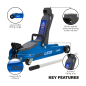 Low Profile Short Chassis Trolley Jack 2 Tonne - Blue