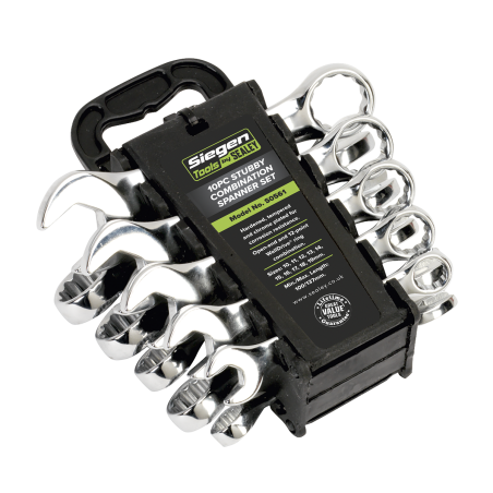 Combination Spanner Set 10pc Stubby Metric