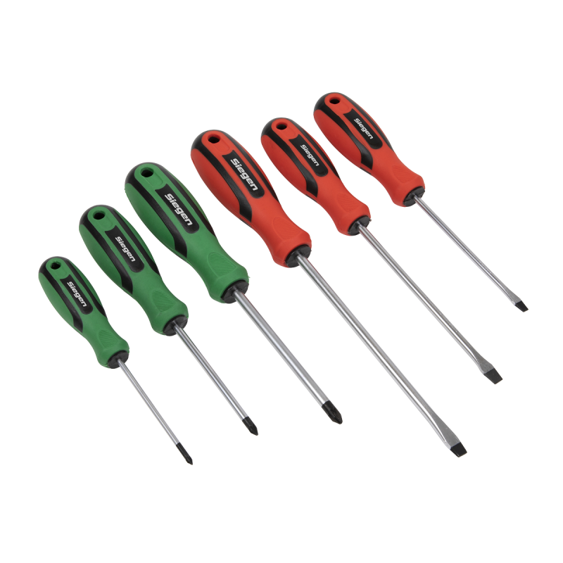 Soft Grip Screwdriver Set 6pc