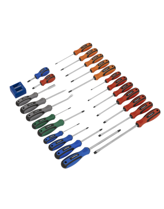 Soft Grip Screwdriver Set 24pc