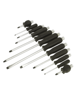 Screwdriver Set 12pc Hammer-Thru