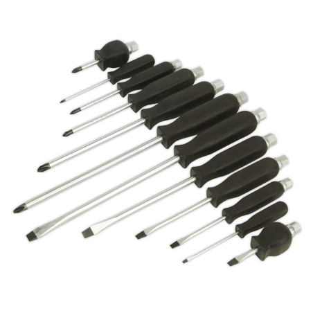 Screwdriver Set 12pc Hammer-Thru