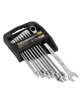 Combination Spanner Set 10pc Extra-Long Metric