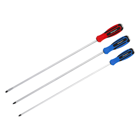 Extra-Long Hammer-Thru Screwdriver Set 3pc