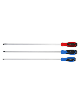 Extra-Long Hammer-Thru Screwdriver Set 3pc