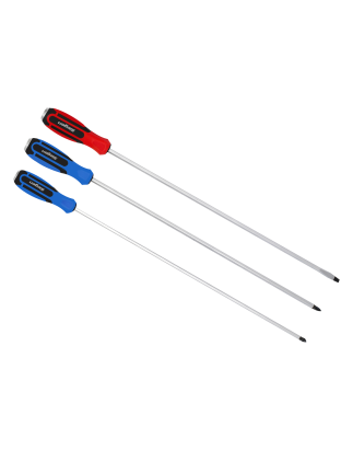 Extra-Long Hammer-Thru Screwdriver Set 3pc