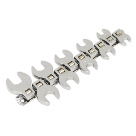 Crow's Foot Open-End Spanner Set 10pc 3/8"Sq Drive Metric