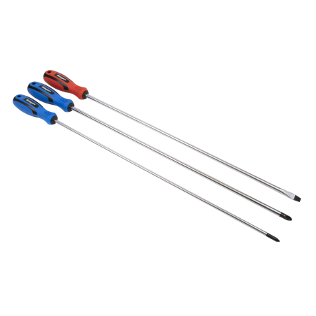 Screwdriver Set 3pc Extra-Long