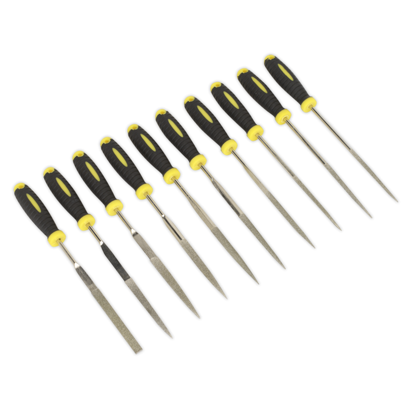 Siegen Diamond Needle File Set 100mm 10pc