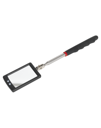 Telescopic Inspection Mirror 52 x 83mm with 2 LEDs