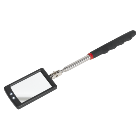 Telescopic Inspection Mirror 52 x 83mm with 2 LEDs