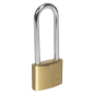 Brass Body Padlock with Brass Cylinder Long Shackle 40mm