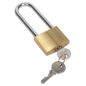 Brass Body Padlock with Brass Cylinder Long Shackle 40mm