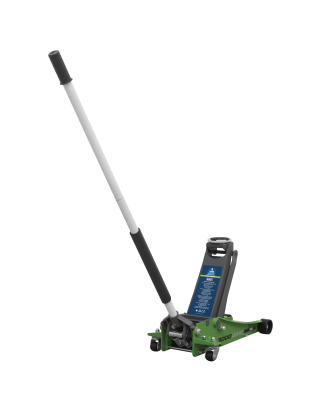 Low Profile Trolley Jack with Rocket Lift 3 Tonne - Green