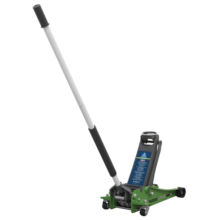 Low Profile Trolley Jack with Rocket Lift 3 Tonne - Green