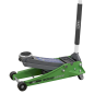 Low Profile Trolley Jack with Rocket Lift 3 Tonne - Green