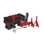 Low Entry Short Chassis Trolley Jack & Accessories Bag Combo, 2 Tonne - Red