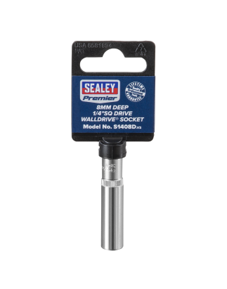 WallDrive® Socket 8mm Deep 1/4"Sq Drive