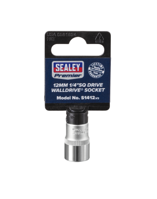 WallDrive® Socket 12mm 1/4"Sq Drive