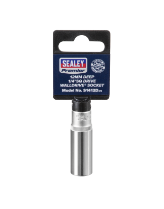 WallDrive® Socket 12mm Deep 1/4"Sq Drive