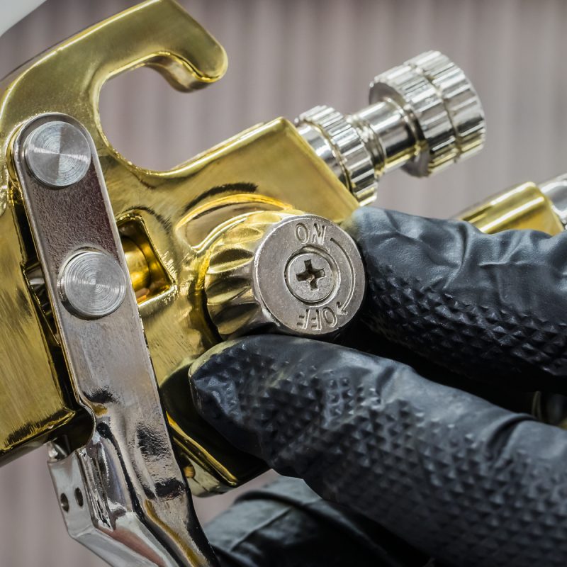 Gold Series Gravity Feed Spray Gun 1.4mm Set-Up