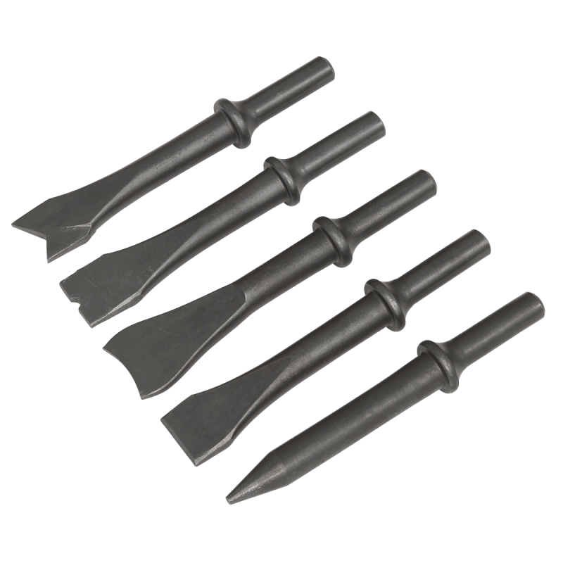 Air Hammer Chisel Set 5pc 120mm .401" Shank