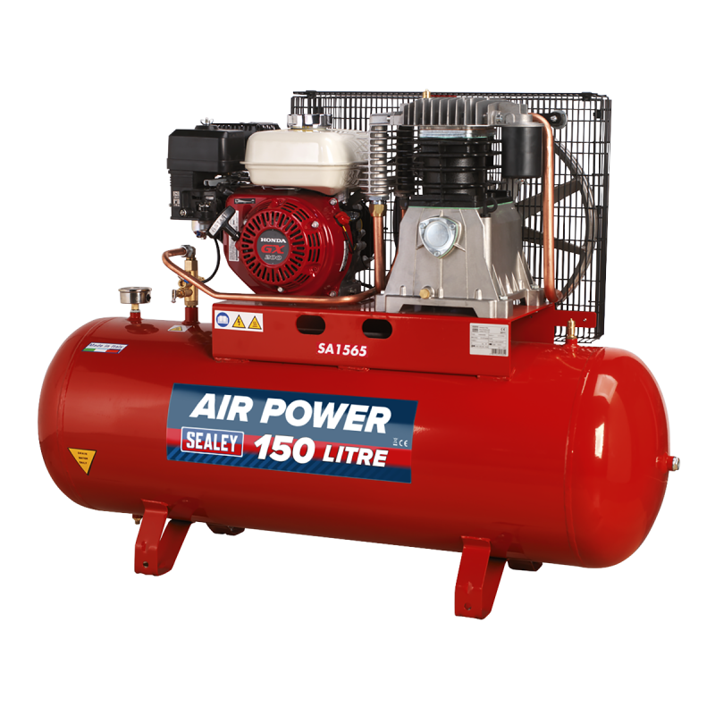 150L Belt Drive Air Compressor with Petrol Engine 6.5hp