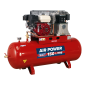 150L Belt Drive Air Compressor with Petrol Engine 6.5hp