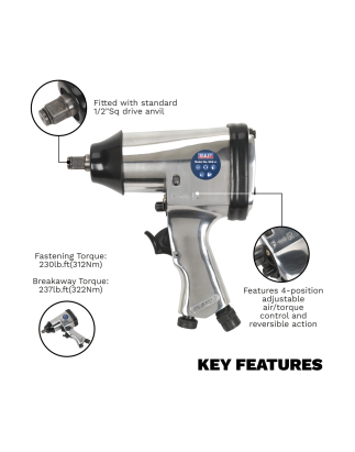 Air Impact Wrench 1/2"Sq Drive