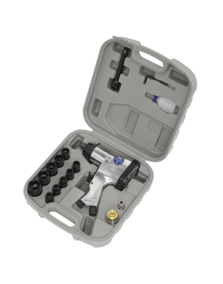 Air Impact Wrench Kit with Sockets 1/2"Sq Drive