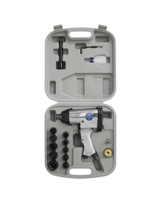 Air Impact Wrench Kit with Sockets 1/2"Sq Drive