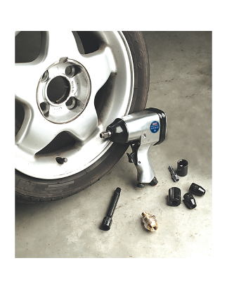 Air Impact Wrench Kit with Sockets 1/2"Sq Drive