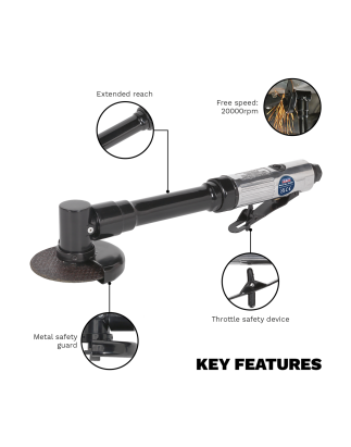 Long Reach Straight Air Cut-Off Tool 75mm