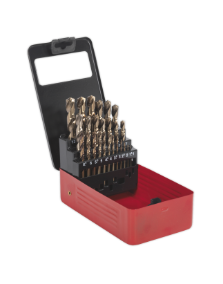 HSS Cobalt Split Point Fully Ground Drill Bit Set 25pc Metric