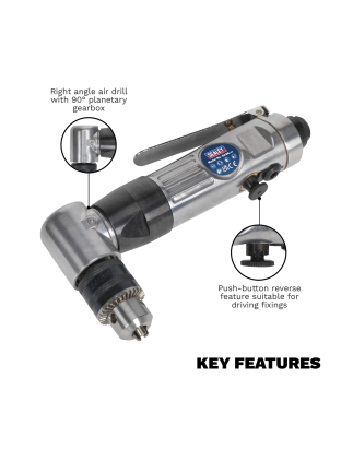 Reversible Air Angle Drill 10mm